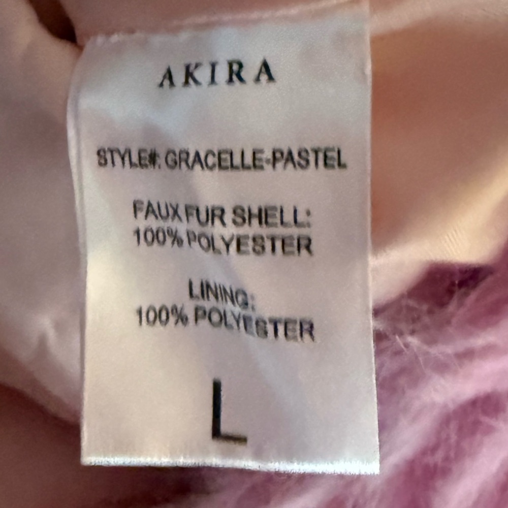 AKIRA NWT Stunning Multicolor Faux Fur Cropped Teddy Hooded Jacket (0722) - Picture 14 of 15